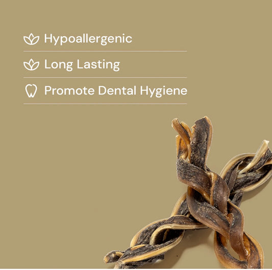 Braided camel skin